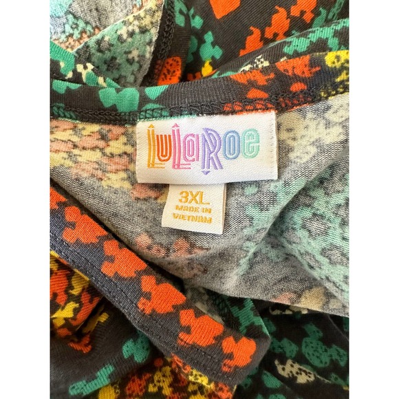 Lularoe Disney Carly Dress Mickey Mouse Mixed Print Stretch Hi-Lo Plus Size 3XL - Picture 6 of 8